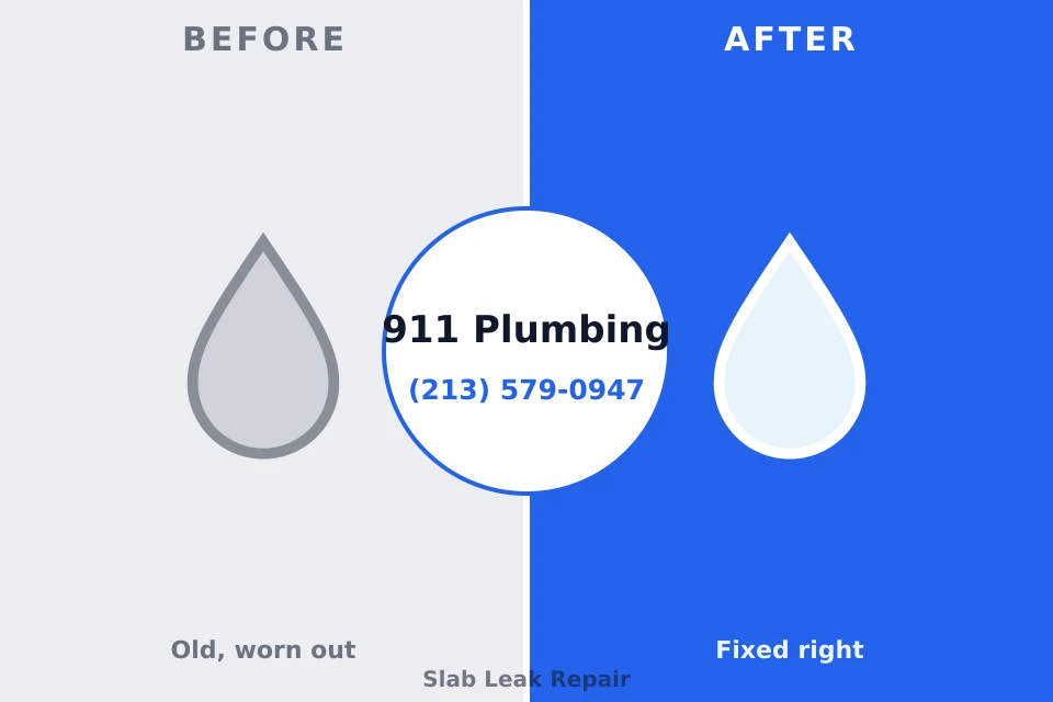Before and after: plumbing repair Leonville, LA